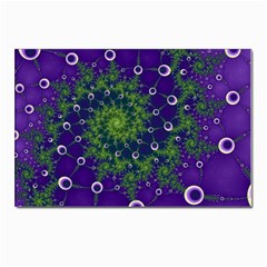 Fractal Spiral Abstract Background Postcard 4 x 6  (pkg Of 10) by Ravend