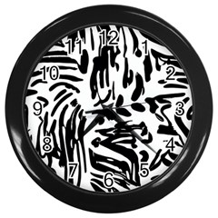 Abstract Painting Wall Clock (black) by Sobalvarro