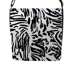 Abstract Painting Flap Closure Messenger Bag (l) by Sobalvarro