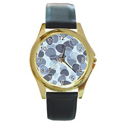 Sample Pattern Seamless Round Gold Metal Watch