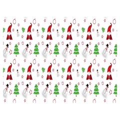 Santa Claus Snowman Christmas  Premium Plush Fleece Blanket (extra Small) by artworkshop