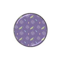 Seamless Pattern Floral Background Violet Background Hat Clip Ball Marker (4 Pack) by artworkshop