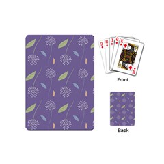 Seamless Pattern Floral Background Violet Background Playing Cards Single Design (mini) by artworkshop