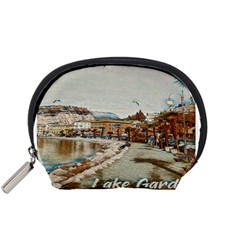 Birds And People On Lake Garda Accessory Pouch (small) by ConteMonfrey