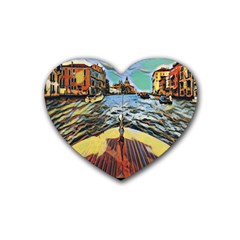 Gondola View   Rubber Heart Coaster (4 Pack) by ConteMonfrey