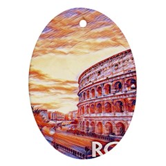 Rome Colosseo, Italy Oval Ornament (two Sides) by ConteMonfrey