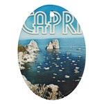 Capri, Italy Vintage Island  Oval Ornament (Two Sides) Front