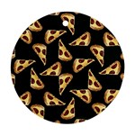 Pizza Slices Pattern Green Round Ornament (Two Sides)
