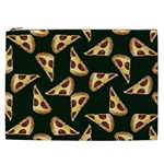 Pizza Slices Pattern Green Cosmetic Bag (XXL)