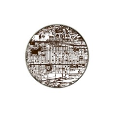 Antique Oriental Town Map  Hat Clip Ball Marker by ConteMonfrey