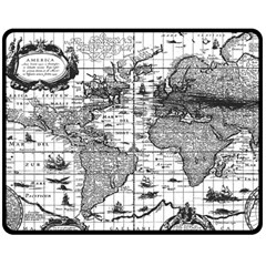 Antique Mapa Mundi Revisited Fleece Blanket (medium) by ConteMonfrey