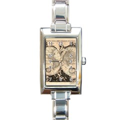 World Map - Nova Delineatio Totius Orbis Terrarum -  1659-1733 Rectangle Italian Charm Watch by ConteMonfrey