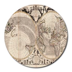 Mapa Mundi - 1774 Round Mousepad by ConteMonfrey