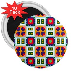 Shapes In Shapes 2                                                                 3  Magnet (10 Pack) by LalyLauraFLM