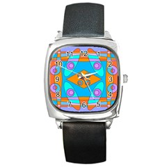 Bohemian Chintz Y Square Metal Watch