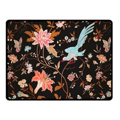 Vintage Floral Pattern Fleece Blanket (small)