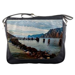 Ducks On Gardasee Messenger Bag by ConteMonfrey