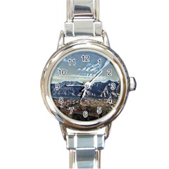 Lake In Italy Round Italian Charm Watch by ConteMonfrey