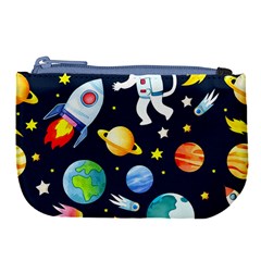 Space Galaxy Seamless Background Large Coin Purse by Jancukart
