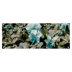 Flowers And Leaves Colored Scene Banner And Sign 8  X 3  by dflcprintsclothing