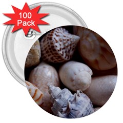 Beautiful Seashells  3  Buttons (100 Pack)  by StarvingArtisan