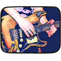 Stevie Ray Guitar  Fleece Blanket (mini) by StarvingArtisan