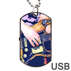 Stevie Ray Guitar  Dog Tag Usb Flash (two Sides) by StarvingArtisan