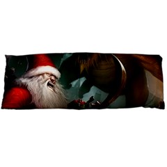 A Santa Claus Standing In Front Of A Dragon Body Pillow Case (dakimakura) by bobilostore