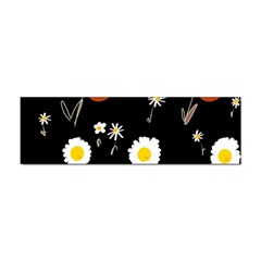 Daisy Flowers Brown White Yellow Black  Sticker (bumper) by Mazipoodles