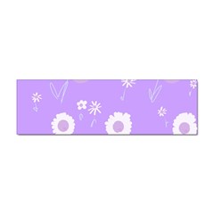 Daisy Flowers Lilac White Lavender Purple Sticker (bumper) by Mazipoodles