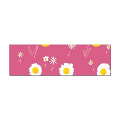 Daisy Flowers Yellow White Dusty Dark Blush Pink Sticker Bumper (100 Pack) by Mazipoodles