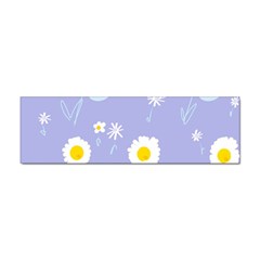 Daisy Flowers Blue White Yellow Lavender Sticker (bumper) by Mazipoodles