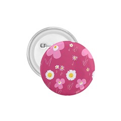 Daisy Flowers Pink White Yellow Dusty Pink 1 75  Buttons by Mazipoodles