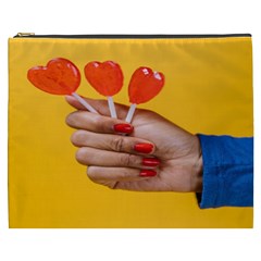 Valentine Day Lolly Candy Heart Cosmetic Bag (xxxl) by artworkshop