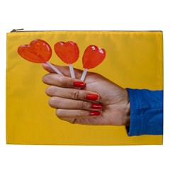 Valentine Day Lolly Candy Heart Cosmetic Bag (xxl) by artworkshop