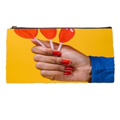 Valentine Day Lolly Candy Heart Pencil Case by artworkshop