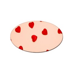 Valentine Day Pattern Logo Heart Sticker Oval (100 Pack)