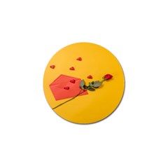 Valentine Day Heart Flower Gift Golf Ball Marker by artworkshop