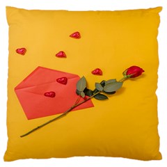 Valentine Day Heart Flower Gift Large Cushion Case (two Sides) by artworkshop