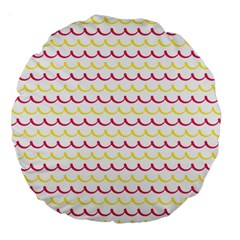 Pattern Waves Large 18  Premium Round Cushions by artworkshop