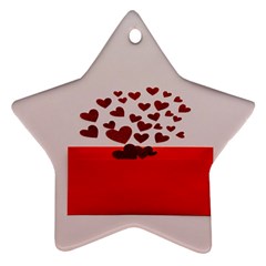 Love Envelope Logo Valentine Star Ornament (two Sides) by artworkshop