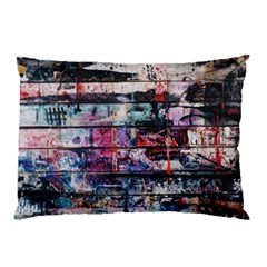 Splattered Paint On Wall Pillow Case by artworkshop