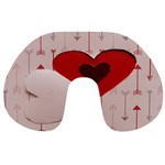 Valentine Day Heart Love Logo Travel Neck Pillow Front