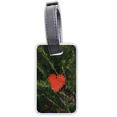 Valentine Day Heart Love Luggage Tag (one Side) by artworkshop