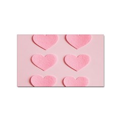 Valentine Day Heart Pattern Pink Sticker (rectangular) by artworkshop