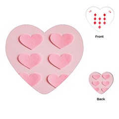Valentine Day Heart Pattern Pink Playing Cards Single Design (heart) by artworkshop