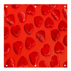Valentine Day Heart Pattern  Banner And Sign 4  X 4  by artworkshop