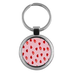 Valentine Day Heart Pattern Key Chain (round) by artworkshop