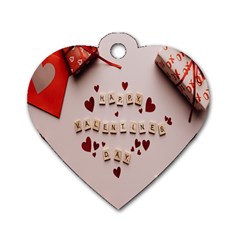 Valentine Gift Box Dog Tag Heart (two Sides) by artworkshop