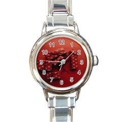 Valentines Gift Round Italian Charm Watch